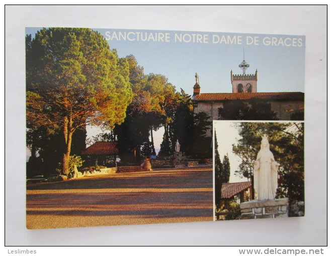 83570 Cotignac. Sanctuaire De Notre Dame De Graces. Esplanade Et Statue De Marie Reine. - Cotignac