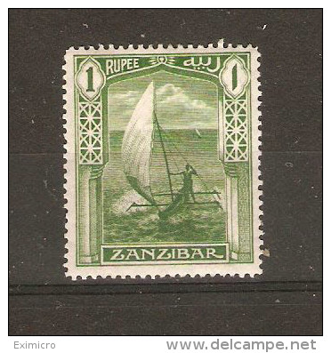 ZANZIBAR 1913 1R SG 255  LIGHTLY MOUNTED MINT Cat £21 - Zanzibar (...-1963)