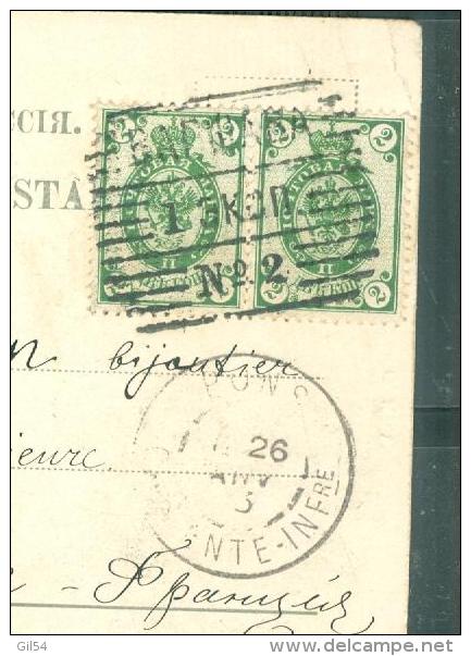 Cpa -  Mairie De Varsovie - Affranchie En 1903 Timbres Oblitéré " Bapwaba N°2 Varsovie Poste N°2- Lm19 - Briefe U. Dokumente