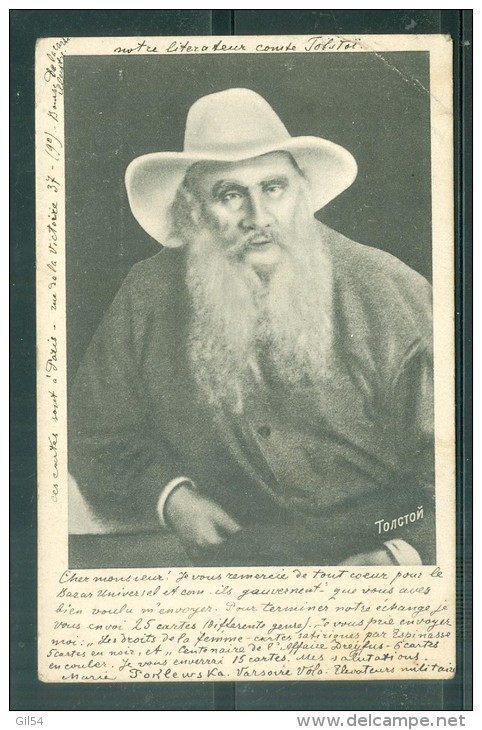 Comte Tolstoî- Affranchie En 1903 Timbres Oblitéré "cachet A Date  Bapwaba ( Varsovie ) - Lm19814 - Cartas & Documentos