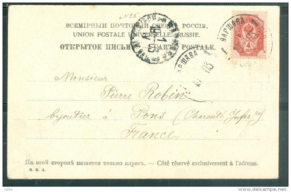 Type De Paysans  - Affranchie En 1903 Timbres Oblitéré  Cachet à Date  Ð²Ð°Ñ€ÑˆÐ°Ð²Ð° ( Varsovie ) - Lm19816 - Lettres & Documents