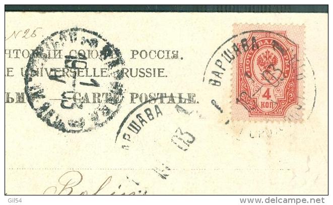 Type De Paysans  - Affranchie En 1903 Timbres Oblitéré  Cachet à Date  Ð²Ð°Ñ€ÑˆÐ°Ð²Ð° ( Varsovie ) - Lm19816 - Storia Postale