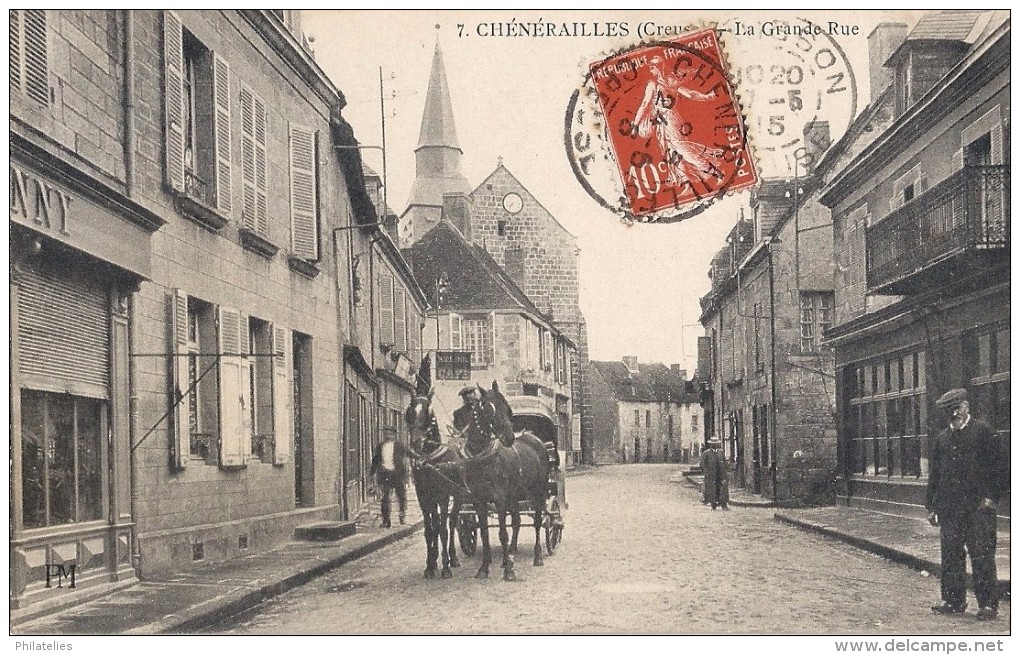 CHENERAILLES GRANDE RUE 1915 - Chenerailles