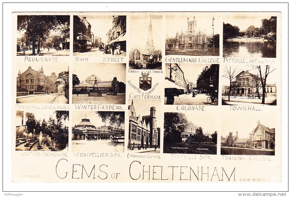 AK GB Gems Of Cheltenham 14 Fotos AK Ges 14.2.1912 Nach ZH - Cheltenham