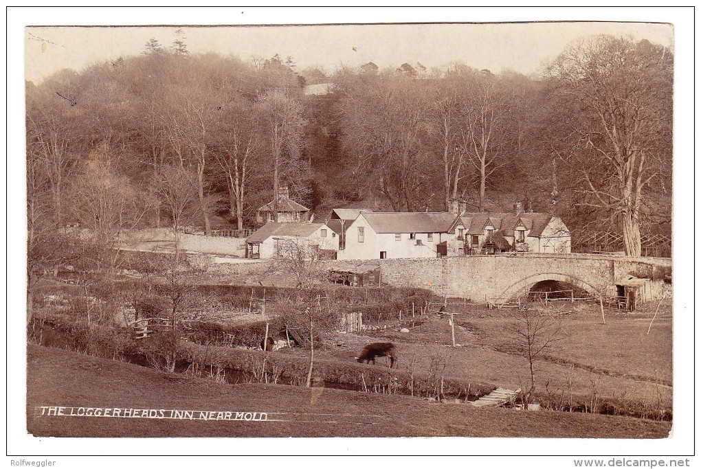 AK GB Logger Herds Inn. Near Mold Ges. 22.10.1908 Echte Foto - Autres & Non Classés