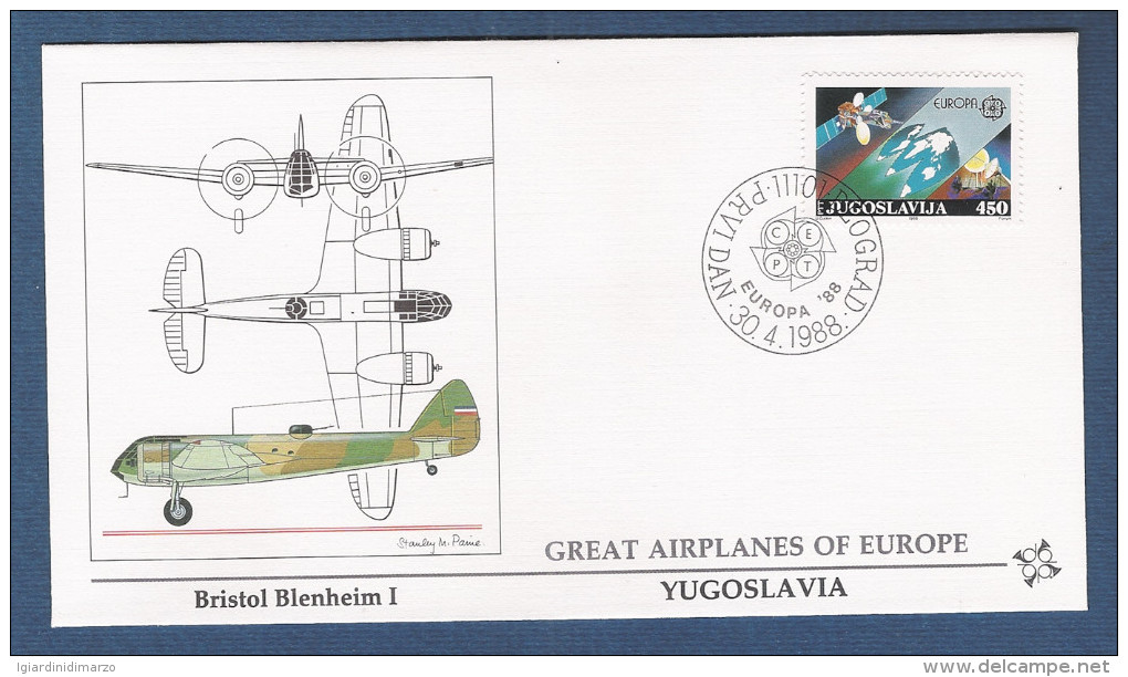 JUGOSLAVIA - 1988 - 2 Valori Emissione EUROPA Su 2 Buste FDC Fleetwood - In Ottime Condizioni. - FDC