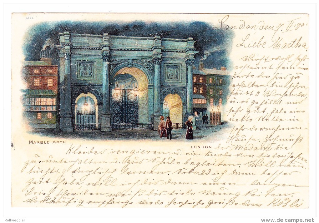 AK GB London Marble Arch  Litho Ges. 8.2.1901 - Sonstige & Ohne Zuordnung