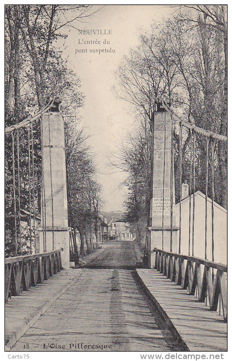 Neuville Sur Oise 95 - Entrée Par Le Pont Suspendu - Neuville-sur-Oise