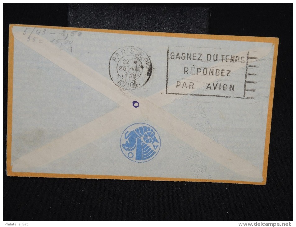 FRANCE - INDOCHINE - Enveloppe De Saigon Pour Paris En 1935 Via Air Orient - Aff. Plaisant - à Voir  - Lot P9077 - Airmail