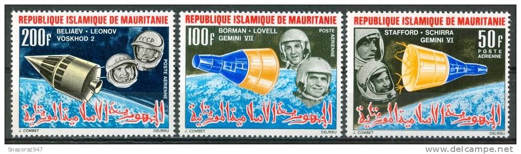 1966 Mauritania Spazio Space Espace Cosmonauti Cosmonauts Set MNH** Spa44 - Mauritania (1960-...)