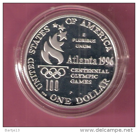 AMERIKA DOLLAR 1996P ZILVER PROOF ATLANTA OLYMPICS 1996 ROWING - Commemoratifs