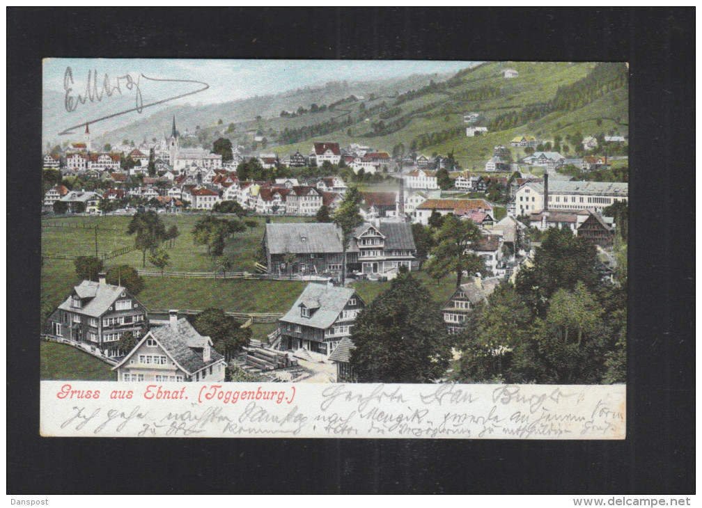 Schweiz AK Gruss Aus Ebnat-Kappel 1904 - Ebnat-Kappel