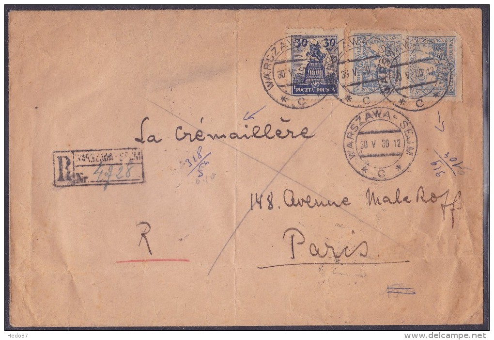 Pologne - Lettre - Maschinenstempel (EMA)