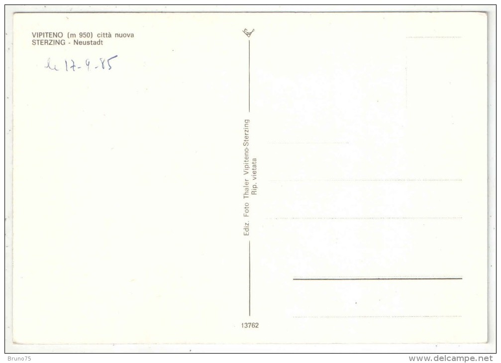 VIPITENO - Citta Nuova - STERZING - Neustadt - 1985 - Vipiteno