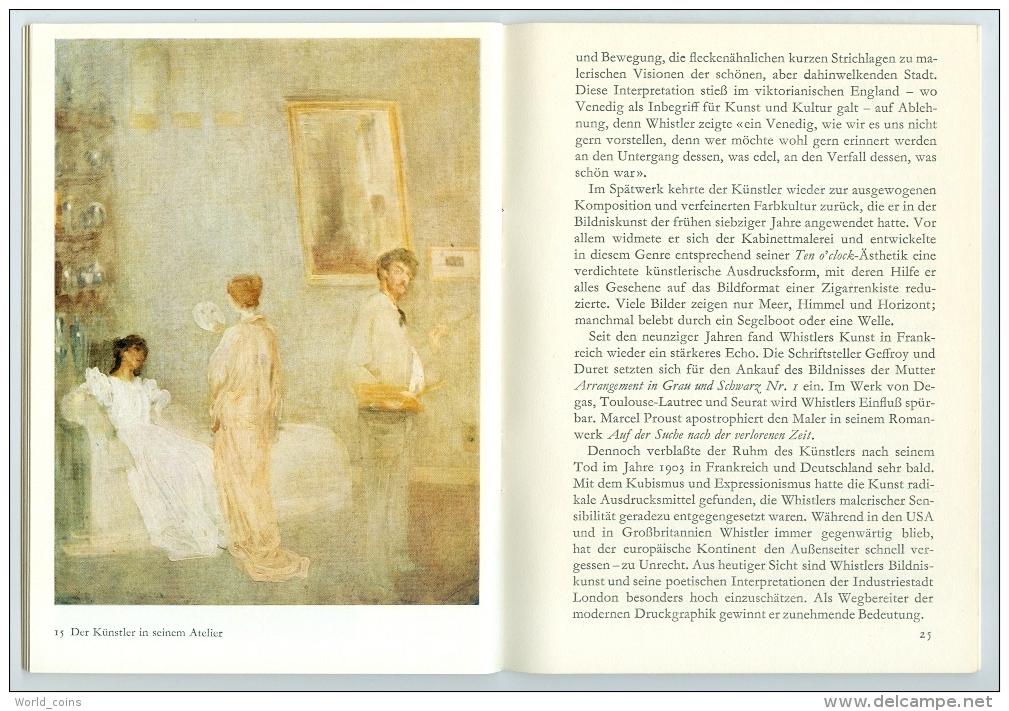 Whistler, James (1834-1903). American-born Painter, Active Mainly In England. Paperback Book. Maler Und Werk. - Peinture & Sculpture