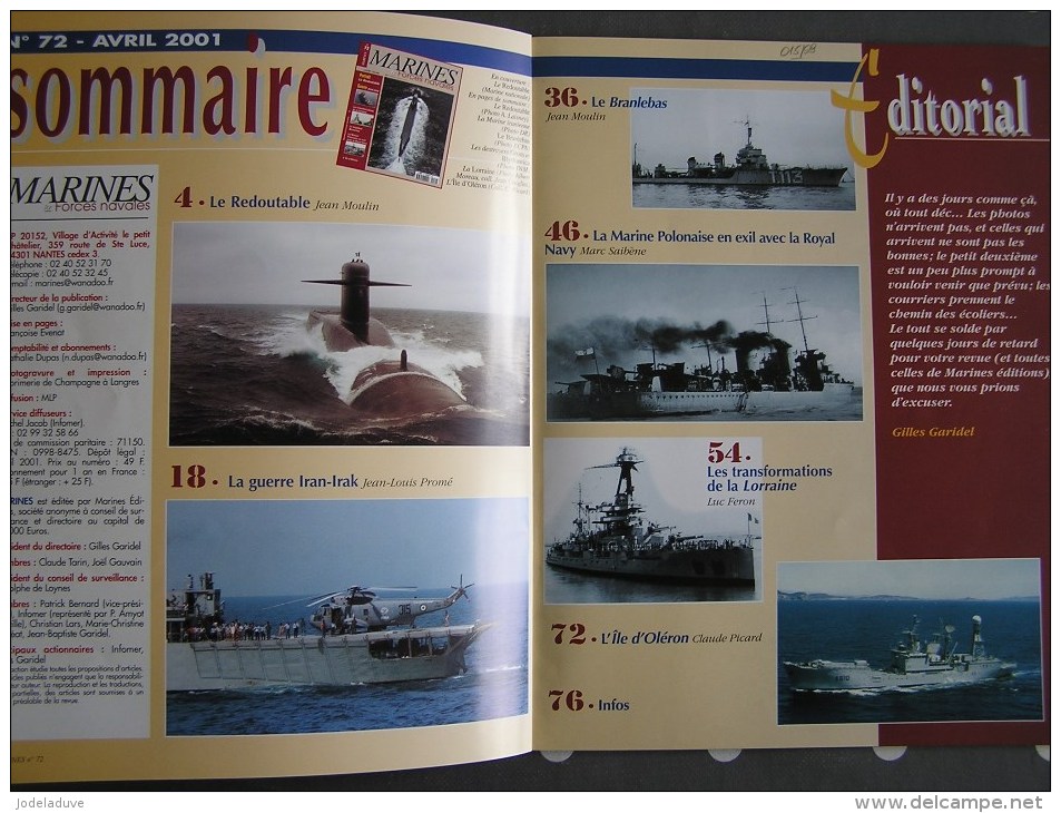 MARINES ET FORCES NAVALES N° 72 Histoire Marine Boat Bateau Sous Marins Porte Avions Marin Mer Navire Guerre Iran Irak - Schiffe