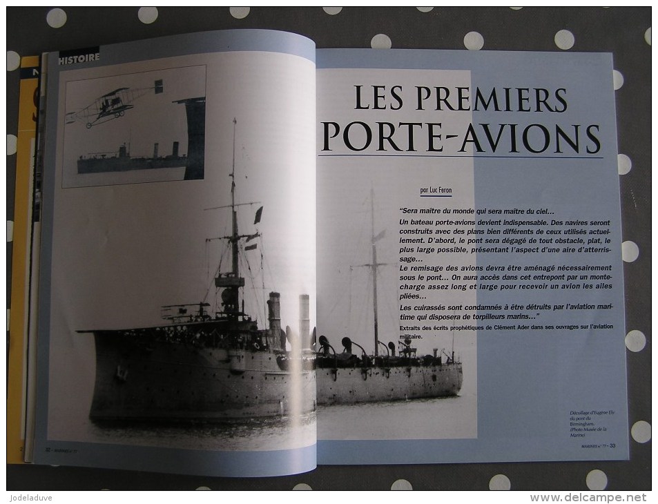 MARINES ET FORCES NAVALES N° 77 Histoire Marine Boat Bateau Sous Marins Premiers Porte Avions Marin Mer Navire Guerre - Bateau