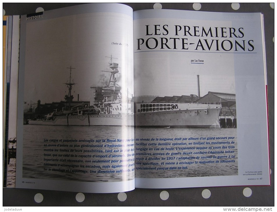 MARINES ET FORCES NAVALES N° 78 Histoire Marine Boat Bateau Sous Marins Premiers Porte Avions Marin Mer Navire Guerre