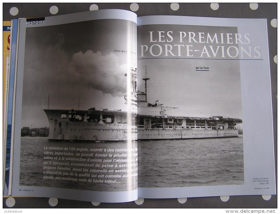 MARINES ET FORCES NAVALES N° 79 Histoire Marine Boat Bateau Sous Marins Premiers Porte Avions Marin Mer Navire Guerre