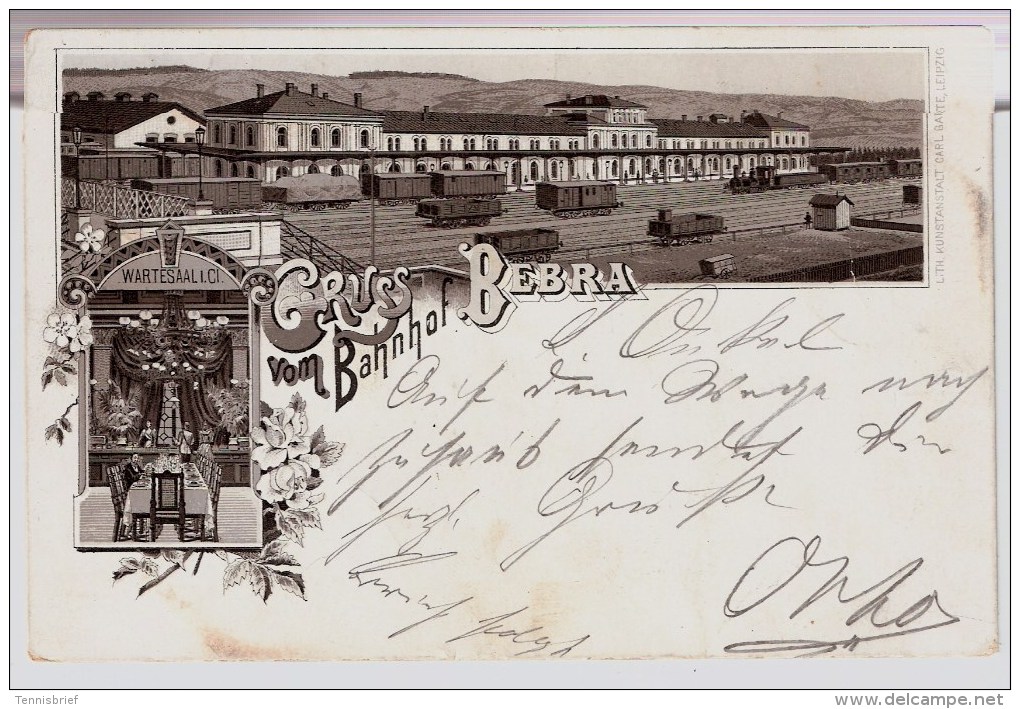 Hessen, 1897, " Gruss Vom Bahnhof Bebra "  , #3338 - Bebra