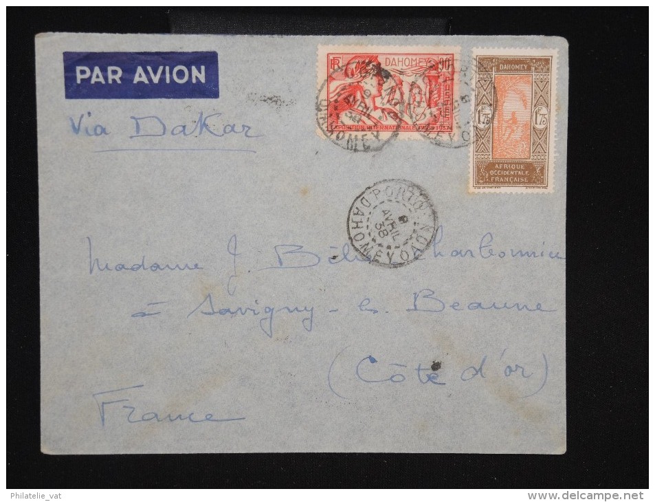 FRANCE - DAHOMEY - Enveloppe De Porto Novo Pour La France En 1938 Avec Propagande Au Dos Pour La P.A. à Voir - Lot P9092 - Covers & Documents