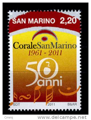 2011 - SAN MARINO - SAINT-MARIN - 50° ANNIV. DELLA CORALE DI SAN MARINO - MNH - (**) -  New Mint - Nuovi