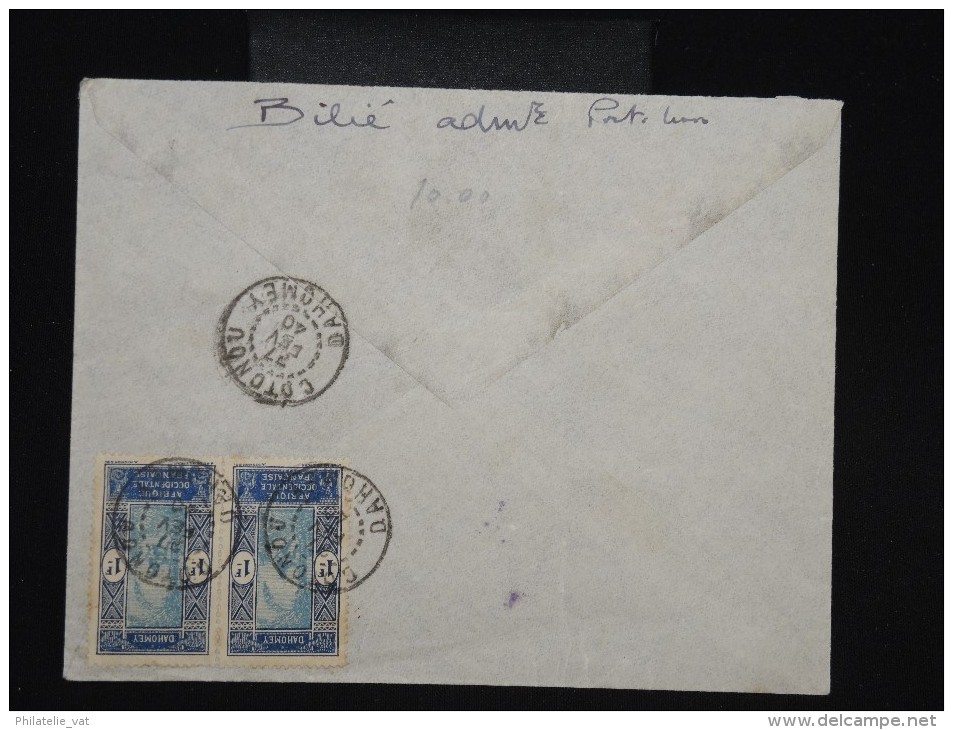 FRANCE - DAHOMEY - Enveloppe De Porto Novo Pour Toulon En 1940 Avec Controle Télégraphique - à Voir - Lot P9117 - Covers & Documents