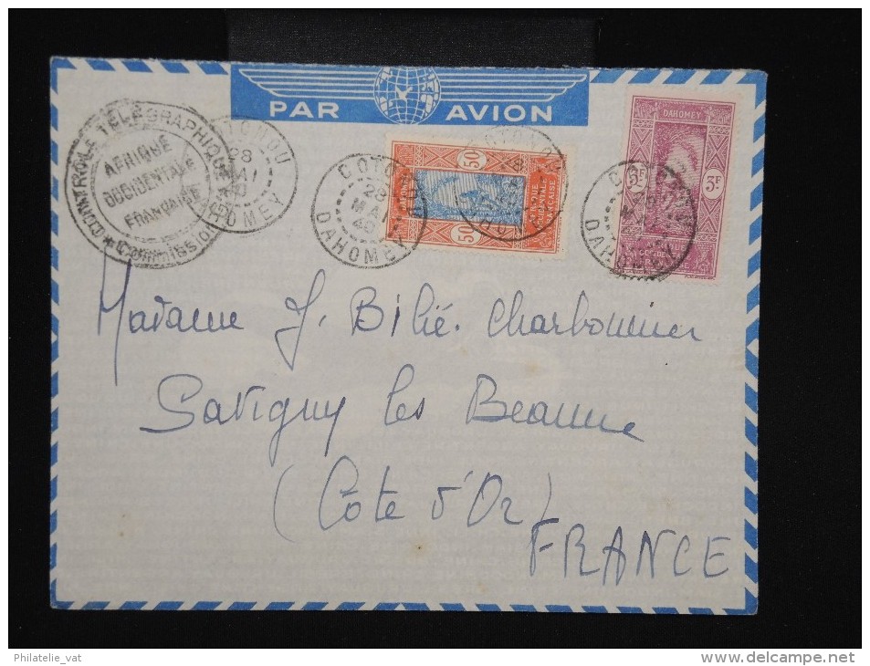 FRANCE - DAHOMEY - Enveloppe De Cotonou Pour Savigny Les Beaune En 1940 Avec Controle Télégraphique - à Voir - Lot P9118 - Brieven En Documenten