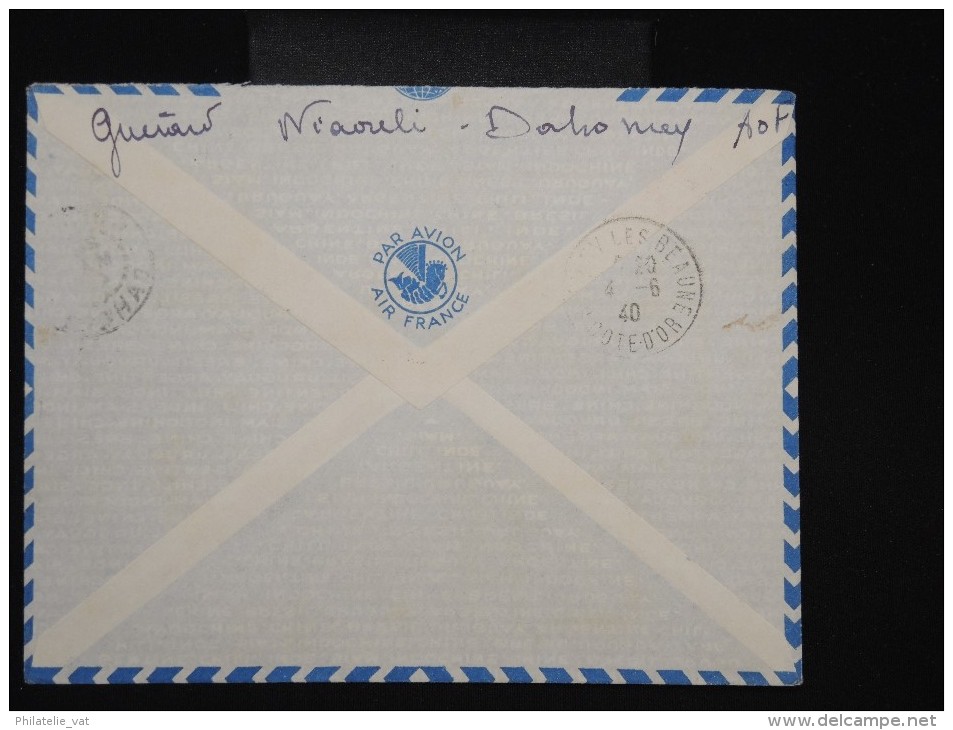 FRANCE - DAHOMEY - Enveloppe De Cotonou Pour Savigny Les Beaune En 1940 Avec Controle Télégraphique - à Voir - Lot P9118 - Covers & Documents