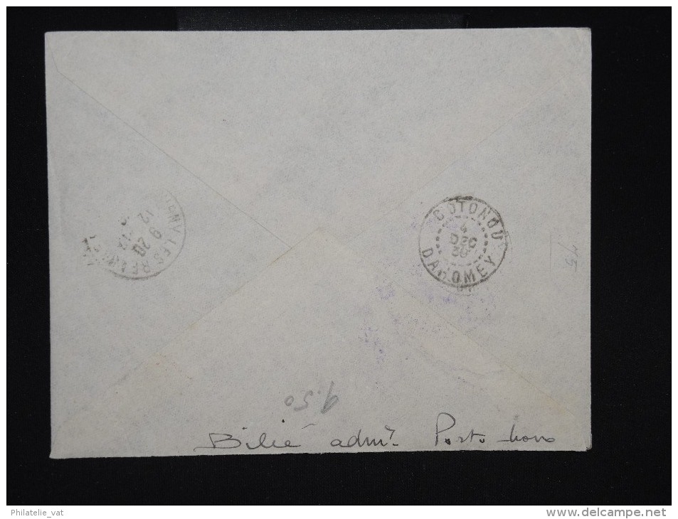 FRANCE - DAHOMEY - Enveloppe DePorto Novo Pour Savigny Les Beaune En 1939 Avec Controle Postal- à Voir - Lot P9123 - Briefe U. Dokumente