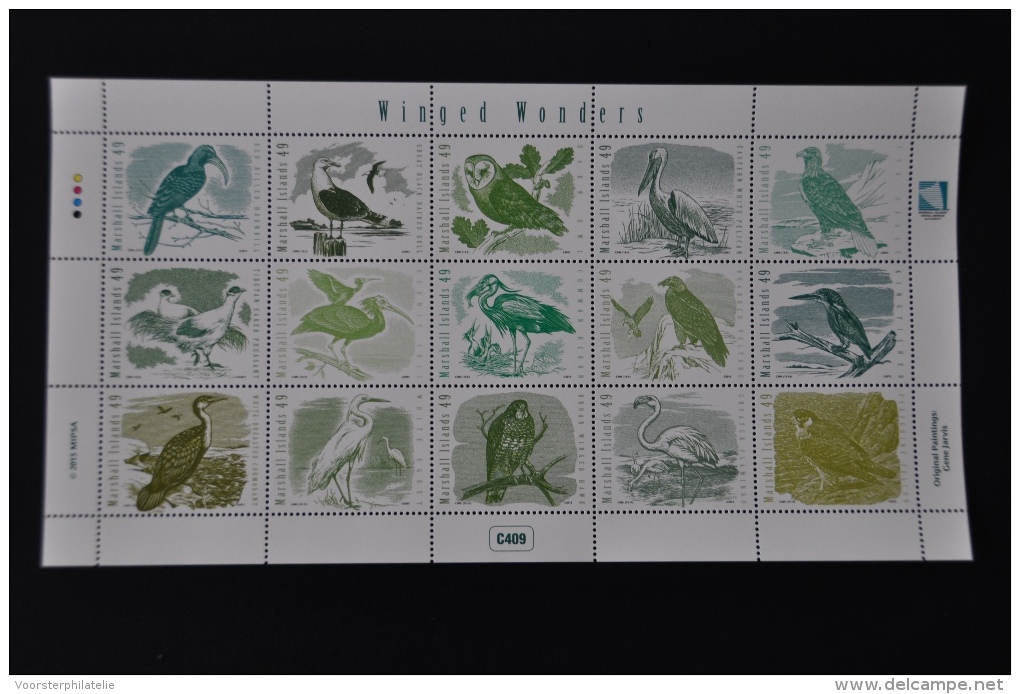 M3 15 ++ MARSHALL ISLANDS 2015 BIRDS VOGELS OISEAUX MNH ** - Andere & Zonder Classificatie