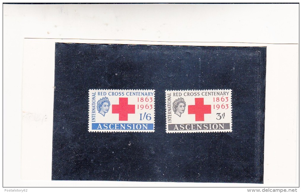 Red Cross Centenary, Ascension. 1863-1963 Lieve Traccia Di Linquella - Ascensión