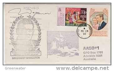 British Antarctic Territory 1995 Halley Cover Ca Shackleton Si Ca Fe 28 95 (24800) - Briefe U. Dokumente