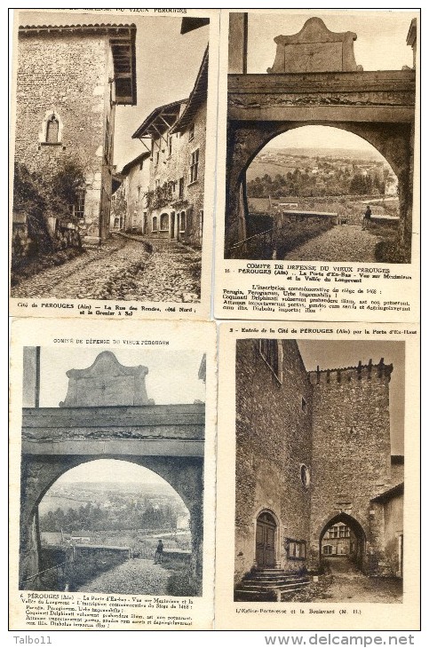 Lot De 10 Cartes - Comité De Defence De Pérouges - Pérouges