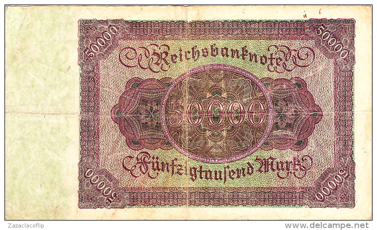 Billet De Banque 50 000 Marks - 19 Novembre 1922 - N° F14870915 - Otros & Sin Clasificación