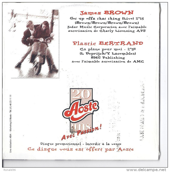 Disque CD 20 Ans  Hits 76 James BROWN Get Up Offa That Thing Plastic BERTRAND Ca Plane Pour Moi / VESPA SCOOTER - Sonstige & Ohne Zuordnung