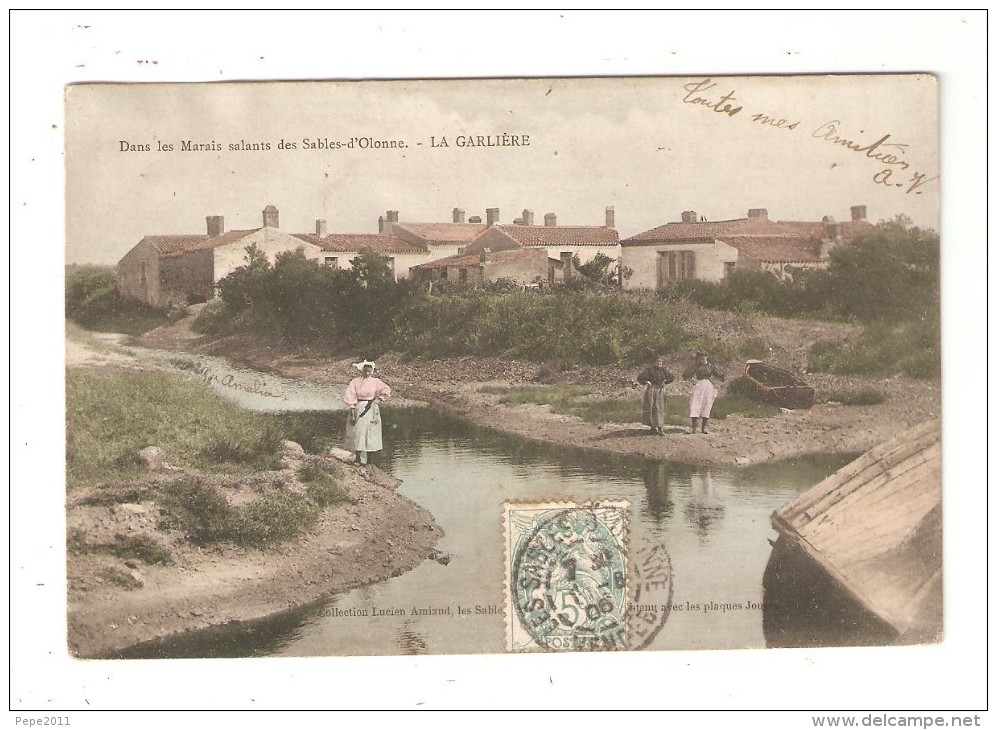 CPA : 85 SABLES D' OLONNE  - La Garlière : Animation - Cours D'eau - Maisons ... - Sables D'Olonne