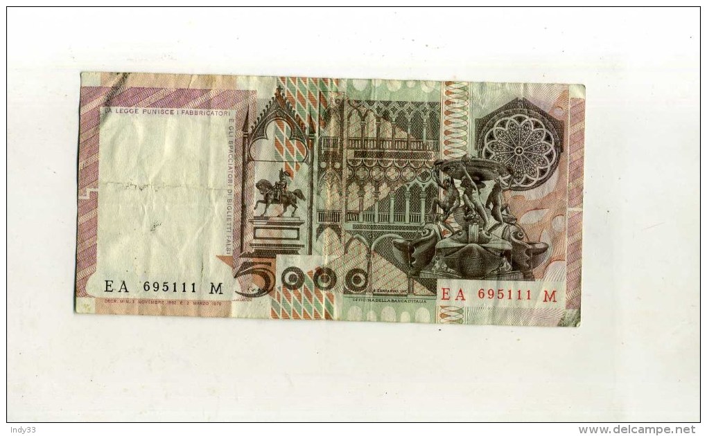 - ITALIE . BILLET 5000 L. 1979 . - 5000 Lire