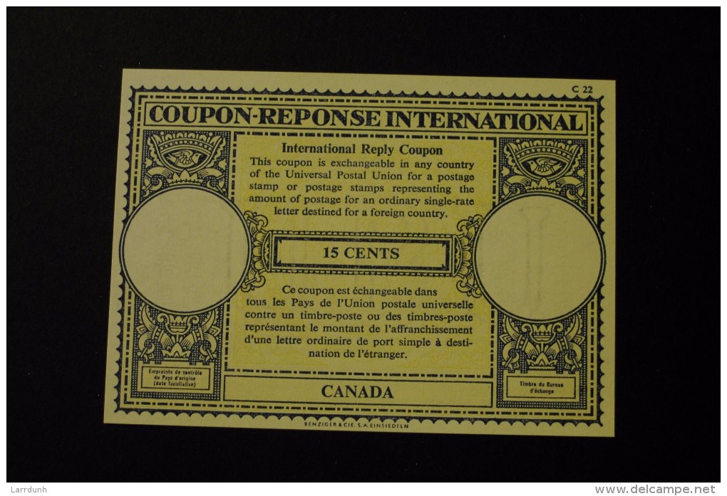 Canada International Reply Coupon 14 15 Cents Value Unused A04s - Other & Unclassified