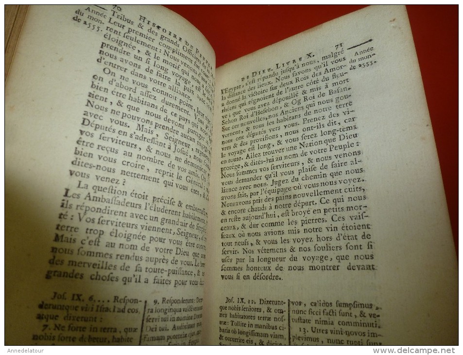 1742 HISTOIRE du Peuple de DIEU depuis son origine jusqu'à la Naissance du MESSIE, tirés des seuls livres Saints ..