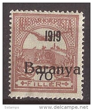 1919  12-14   BARANYA  UNGARN SERBIA JUGOSLAVIJA OVERPRINT  INTERESSANT  - TYP II NEVER  HINGED - Baranya