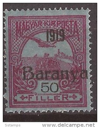 1919  12-14   BARANYA  UNGARN SERBIA JUGOSLAVIJA OVERPRINT  INTERESSANT  - TYP II NEVER HINGED - Baranya