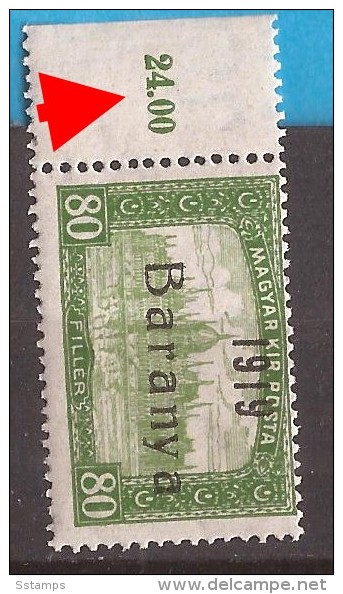 1919  18-34   BARANYA  UNGARN SERBIA JUGOSLAVIJA OVERPRINT  INTERESSANT  - TYP II NEVER HINGED - Baranya