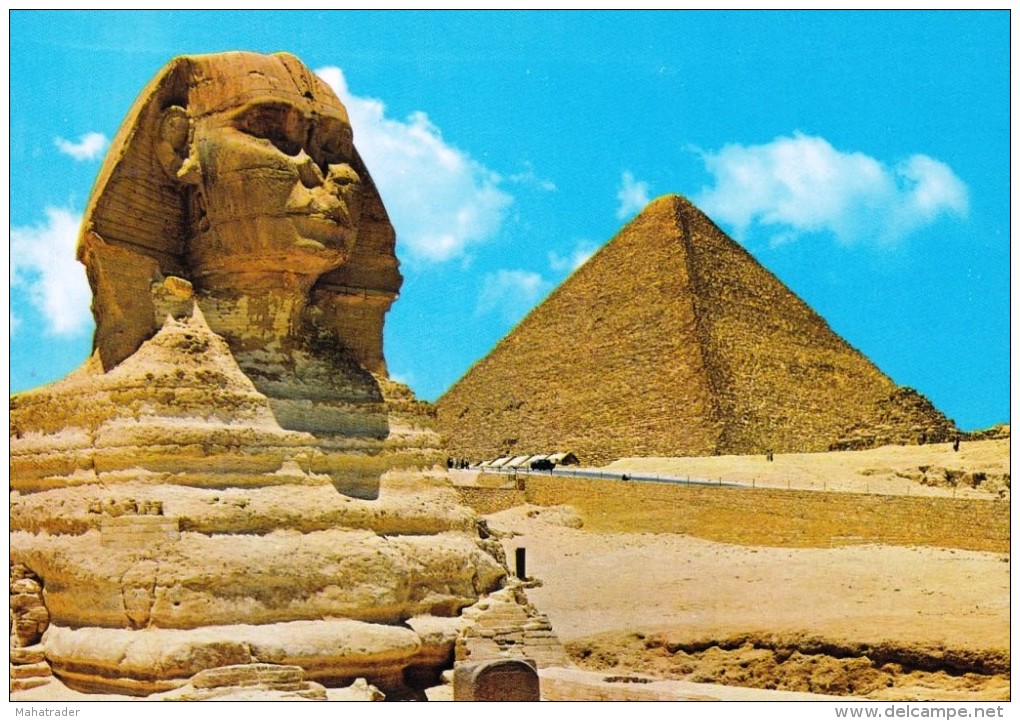Egypt - Giza Gizeh - The Great Sphinx And Kheops Pyramid - Gizeh