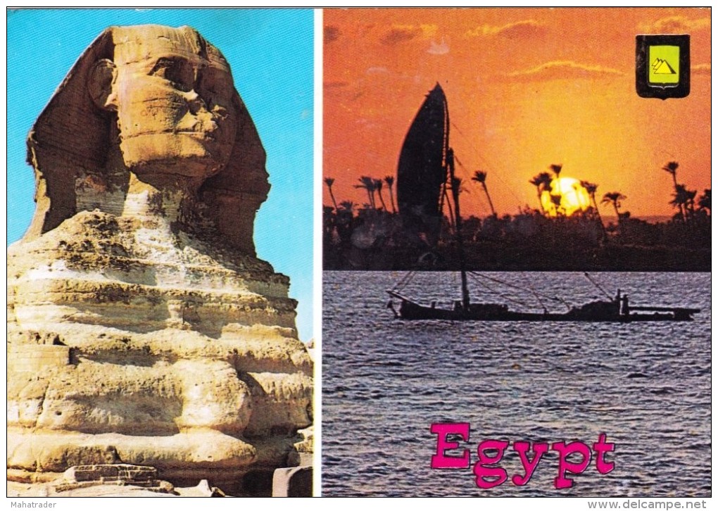 Egypt - The Great Sphinx  - Sunset Over Nile - Gizeh