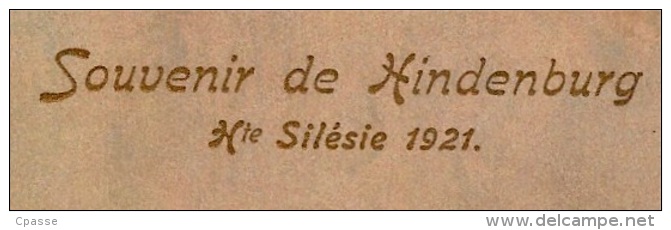 Rare CPA AK Pologne "Souvenir De HINDENBURG" Hte Silésie 1921 (ZABRZE) Poland Polska Fleurs Illustrateur E. V. Larisch - Polonia