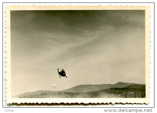 Guerre D'Algérie 4 Photographies Privées Hélicoptères - Guerre, Militaire