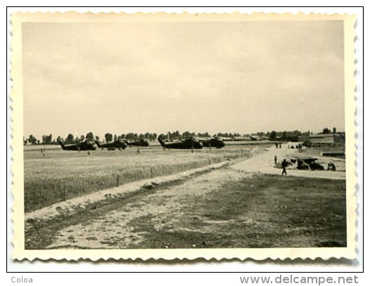 Guerre D'Algérie 4 Photographies Privées Hélicoptères - Guerre, Militaire