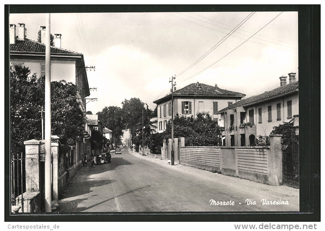 Cartolina Mozzate, Via Varesina, Strassenansicht - Altri & Non Classificati