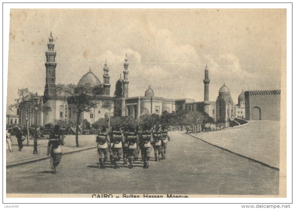 (PF 819) Islam - Egypt _ Sultan Hassan Mosque (very Old With WWI Military Soldiers On Road)  Posted To Australia 1915 - Islam